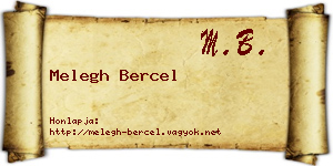 Melegh Bercel névjegykártya